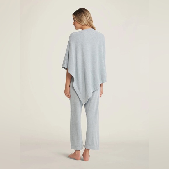 Barefoot Dreams Cozychic Ultra Lite Poncho in Blue Water - Picture 2 of 7